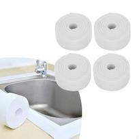 4 vnt. vandeniui atspari sandarinimo juosta Glaistyklės sandariklis Dušo plytelių sandariklis Grindų sienų krašto apsauga 1mx3.8cm white