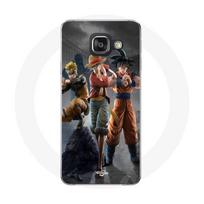 Coque Maniacase pour Samsung Galaxy A5 2017 Sangoku naruto Luffy one piece Dragon Ball z 3D Anime manga