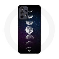 Phone Case - MANIACASE - Samsung Galaxy A52s 5G - Silicone - Black - Moon phase night star juoda