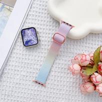 For Apple Watch Band Ultra 49mm 44mm 40mm 45mm 41mm 42mm 38 Rainbow Knitting Strap For iWatch Series 9 8 7 6 5 SE 4 3 Bracelet band 38mm 40mm 41mm gray