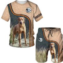 Funny Pitbull Dogs 3D Print T-shirt Men's Tracksuit T Shirt Shorts  German Shepherd Graphic Mens Clothes O-Neck Tees/Suits 5XL