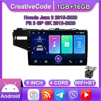 Automobilio radijas Carplay Honda Jazz 3 2015-2020 tinka 3 GP GK 2013-2020 Android multimedijos vaizdo grotuvas GPS navigacija WIFI 2+32GB 1+16GB