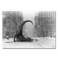 Retro Wanna Play Plakatas Dinozaurai ir tigrai Menas Drobės Tapyba Šiaurės šalių spauda Sienų namų dekoras Svetainė Miegamasis Be rėmelių 21x30cm No Framed