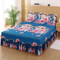 1pc Fitted Sheet Single/Double/Queen/King Size Euro Style 100% Microfiber Bed Skirts Linens with Elastic Band Mattress Cover 1pc 120x200cm gray