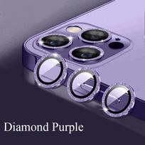 Objektyvo Metalinis Žiedas Apsauginis Stiklas iPhone 11 12 13 14 15 Pro Max Mini Kameros Objektyvo Apsauga iPhone 14/15 Plus Kameros Plėvelė 11 (2PCS) violetinė
