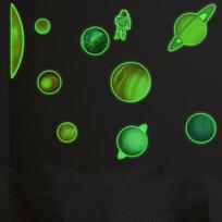 Starry Sky, Planet Star, Fluorescent Sticker for Children's Bedroom Decoration, Moon PVC Adhesive, Night Light Sticker Wall Sticker