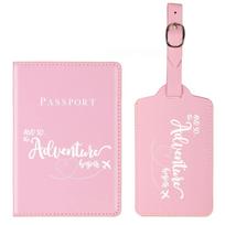 Business Trip Travel ID Credit Card Protective Case Protector New PU Leather Luggage Tag Passport Holder Passport Cover Set