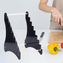 Acrylic Knife Display Stand Desktop Multipurpose Collection Room Pocket Case black 15cm