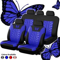 Sėdynės automobilis Automobilis Automobilių sėdynės Užvalkalas Minkštas Universalus 3D drugelio raštas automobilių visureigiams 4 PCS mėlyna