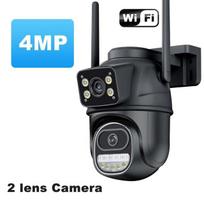 Nauja nauja 12MP 6K WiFi mini IP kamera lauko 8x priartinimas trijų objektyvų dviejų ekranų namų apsaugos kamera automatinis stebėjimas CCTV WiFi stebėjimas 4MP Camera