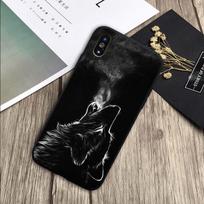 piktas sniego vilkas Dangtis Minkštas silikoninis juodas telefono dėklas skirtas iPhone 5 5S SE 6 plus 7 8 12 13 plus X XR XS Max 11 PRO Max iphone 11 white