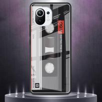 Glass Phone Case For Xiaomi Mi Poco X3 NFC 11 Lite 10T Pro 9T Note 10 10TLite M3 CC9 Luxury Cover Retro Cassette Tape Redmi Note 10Pro gray