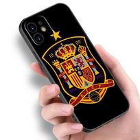 Ispanijos herbo vėliavos telefono dėklas, skirtas Apple iPhone 14 13 12 Mini 11 Pro Max 7 8 XR X XS 7 8 Plus SE 2020 2022 juodas dangtelis iPhone 14