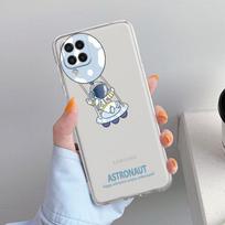 Cute Cartoon Astronaut Planet Clear Case For Samsung Galaxy A52 A12 A51 A32 A21s A71 A32 A22 50 A70 A31 A72 5G Phone Cover Samsung A73 5G