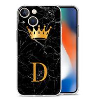 Gold Crown Letter Queen Case for iPhone 11 Pro X XS 12 Pro Max 13 Mini XR 14 Plus 8 7 6S SE 13 Silicone Cover Shell Funda iPhone 14