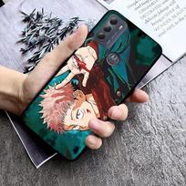 Jujutsu Kaisen Ryomen dėklas Motorola Moto Edge 20 20 Lite E7 Power E40 E20 One Action G10 G Play G22 G52 G60 E32 G8 Moto Edge 20 gray