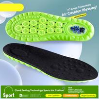 Didelio elastingumo latekso sportiniai vidpadžiai Minkšti batų pagalvėlės lanko atrama Ortopediniai vidpadžiai Kvėpuojantis dezodorantas, amortizuojantis pagalvėlė EU45-46(280mm) žalia