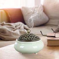 Burner Holder Statue Cones s Feng Shui Ornament for Decor A-Brown gray
