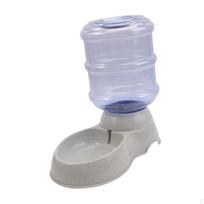 Automatic Pet Feeder 3.8L Large Capacity Dog Cat Feeding Device Clear Container for Travel gray feeding water
