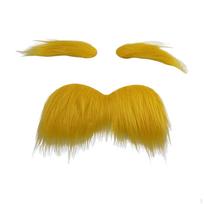 Kūrybiškas veido plaukų rinkinys suaugusiems - Smagūs kostiumų rekvizitai Beard 16cmx5.5cm yellow