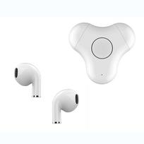 VAORLO Pirštų galiukai Belaidės ausinės 360° sukimasis Relax HiFi žemų dažnių garsiakalbis stereo muzikos ausinės Nosie Cancel Ausinės visiems išmaniesiems telefonams balta