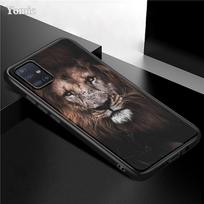 King Tiger Lion dėklas, skirtas Samsung Galaxy S21 Ultra A51 A71 A52 A72 5G S20 FE A50 A70 A41 A31 A30 A21s TPU Black Phone Coque Samsung A21s