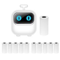Mini kišeninis spausdintuvas, nešiojamas terminis momentinis nuotraukų spausdinimo etikečių kūrimo aparatas BT Wireless Connect balta