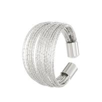 Lengvas prabangus kelių sluoksnių atviras žiedas, lankstus metalinis žiedas su blykste, skirtas moterims 1 pcs-ring auksas