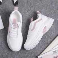 New Sports Shoes Women 'S Ins Tide Thick Bottom Heightening Fashion Sports Shoes Student Shoes White Shoes Woman Sneakers 40 rožinė