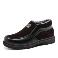Žieminiai vyriški batai Suede Šilti moteriški sniego batai Vyriški darbo laisvalaikio batai Aukšti medvilniniai batai Neslystantys čiurnos batai 39 black
