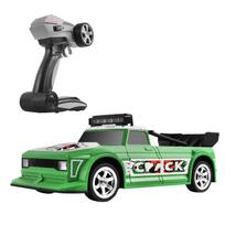 Nuotolinio valdymo automobilis, Scale 2,4G Nuotolinio valdymo pultelis Drift Car High Speed ​​4WD lenktyninis automobilis, Įkraunamas žaislinis automobilis su LED lemputėmis Purškiamomis guminėmis padangomis 1 Battery žalia