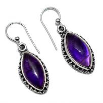 Natural Lapis Lazuli Blue Topaz Gemstone Earrings Solid 925 Sterling Silver Handmade Earrings Jewelry Gift For Women And Girls E-400