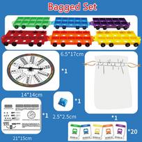 Math Ten-Frames Montessori Toys Rainbow Train Digital Arithmetic Game Parish Learning Number Sense Educational Toys For Children red