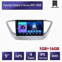 Android Carplay Auto For Hyundai Solaris 2 Verna 2017-2020 Car Radio Navigaion GPS Multimedia Video Player 2din Head Unit 2+32GB 1+16GB sidabras