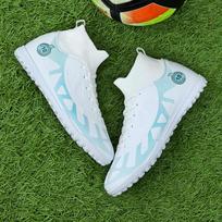 Football Shoes 35-46 Men's High-top Socks, Football Shoes Short Nail Training Children and Adolescent Students Competition Sneakers Football Boots 36 balta