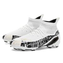 Football Shoes Unisex Football Shoes Large Size Football Shoes Men's Special Children   Long Nail Adult Female Student Competition Sneakers 31 balta
