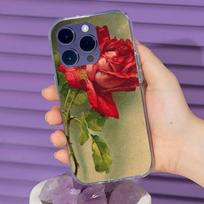 Rose Flower Phone Case For Iphone 11 12 13 14 Pro Max 7 8 Plus X Xr Xs Max Se 2020 Mini Transparent Case iphone 11Pro