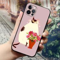 Apple dėklas, skirtas iPhone 11 12 13 mini Pro Max XS X XR 7 8 6 plus SE 2020 minkšti silikoniniai dėklai, dangtelis mielas animacinis katinas, gėlė gyvūnas iPhone 5 5S SE