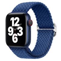 Pffee Elastic Nylon Straps For Apple Watch 9 8 7 6 SE 5 4 3 2 Watchbands 45mm 41mm 44mm 40mm 38m 42mm 38 40 41mm black