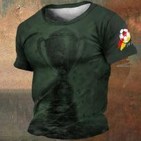 German Flag T-Shirt Casual Men's Short Sleeved T-Shirts 3d Football Printed T-Shirt Oversized Tees Tops Vintage Men's Clothing 4XL