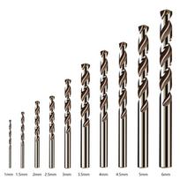 10 vnt. HSS M35 kobalto grąžtas 1-6 mm metalui, nerūdijančiam plienui gręžimo pjoviklis