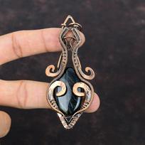 Nellite Pendant Copper Wire Wrapped Jewelry Genuine Gemstone Pendant Handmade Jewelry Dainty Pendant Nellite Copper Jewelry Gift For Mother beige