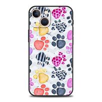 Cute Cat Dog Paw Love Luxury Phone Case For iPhone 13 15 14 12 Mini 11 Pro MAX XR X SE XS 7 8 Plus Silicone Protection Cover iPhone XR purple