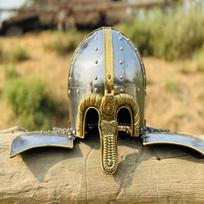 Viking Chainmail Helmet Armor Chain Mail Helmet Medieval Brass Helmet Chainmail Hand forged Armor Helmet Best Gift