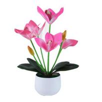 Dirbtinis augalų vazonas orchidėjos žiedas namų dekoras plastikas vestuvių vakarėliai simuliacija bonsais svetainei rožinė