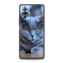Minkštas telefono dėklas Xiaomi Redmi Note 10 11 9 8 Pro 9S 7 8T 9T 9A 8A 9C K50 K40 Gaming Silikoninis dangtelis Bamperis Animacinis mielas kačiukas Redmi Note 9S beige