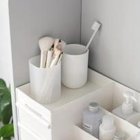 1pc-simple Desktop Container Pen Container Makeup Brush StationeryContainer gray