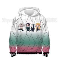 Kūdikio Demon Slayer 3D spaudos džemperiai Vaikų Anime džemperiai Berniukų Mergaičių Animaciniai megztiniai Vaikų viršutiniai drabužiai Paltai Mokyklinis džemperis 160CM white