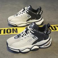 Children's Sports Shoes Mesh Boys Breathable Wear Middle and Large Children Students Fashion Casual Shoes 40 juoda