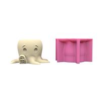 Octopus Succulent Planter Silicone Mold Crafting Vase Moulds Silicone Pen Holder Moulds Silicone Texture for Home Decors beige